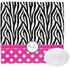 YouCustomizeIt Personalized Zebra Print & Polka Dots Washcloth