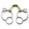 OTTE Double Joint Universal Horse Bit with Lozenge German Silver Snaffle (5")