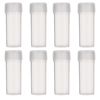 VILLCASE 100pcs 5ml Plastic Sample Bottles Vial Storage Mini Clear Storage Case with Lid Vial Storage Container Test Tube for Small Items
