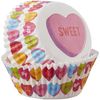 Wilton Conversation Hearts Baking Cases, 75-Count, Paper Multi-Colour, 3.96 x 9.83 x 13.21 cm