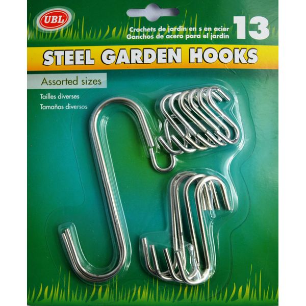 Steel Garden S Shaped Hooks (Assorted)