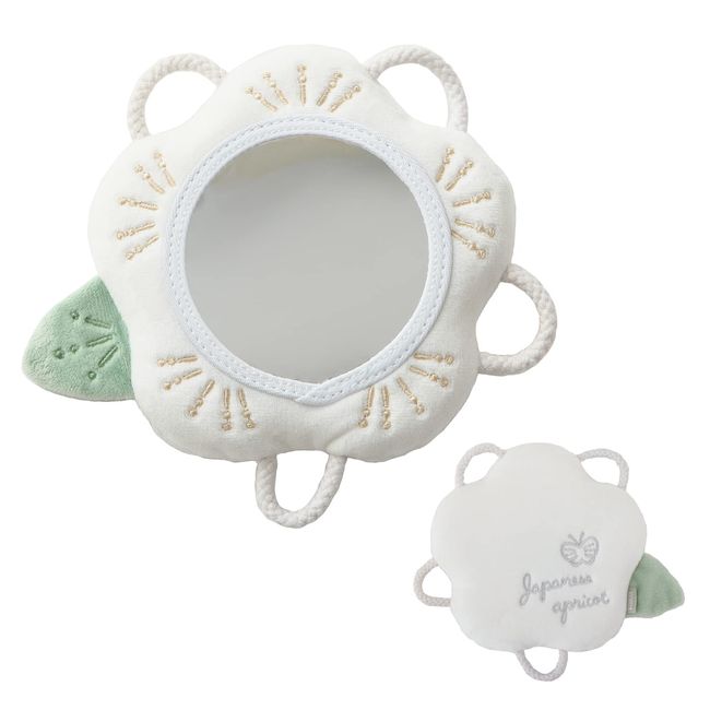 Xiaol S11035 Wakka Mirror with Bell (6 Months and Up / Educational Toys/Ume), First Toy, Baby, Toy, Present, Christmas Gift, Washable, Mirror (Soft Mirror That Won't Break Even If Dropped)