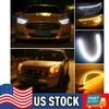 2x LED DRL Light Amber Turn Signal Strip 60CM Sequential Flexible Headlight Flow