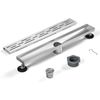 Linear Shower Drain 60" Brushed 304 Stainless Steel with Drain Grate