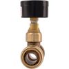 SharkBite 3/4 Inch Pressure Gauge Tee, Push to Connect Brass Plumbing Fitting,