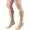 Truform 20-30 mmHg Compression Stockings for Men and Women, Knee High Length, Open Toe, Beige, Medium (1 Pair)
