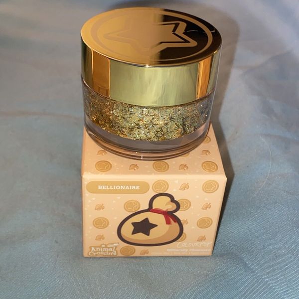 Animal Crossing Makeup Billionaire Gold Glitter Gel Eye Shadow New NIB