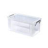 Whitefurze Allstore Container with Silver Clamp, Plastic, Natural, 7.5 Litre