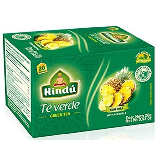 Hindu Green Tea with Pineapple / Te Verde Con Pina 26g (4 packs)