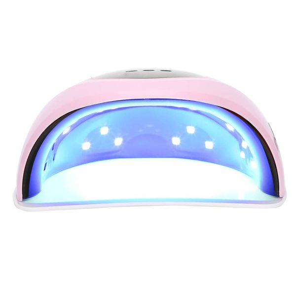 UV LED Nail Dryer Light, Gel UV Nail Lamp, Nail Art Gel Polish Dryer UV 72W Nail Polish Light Professional Nail Art Machine Tool for Nail Salon (Pink)