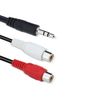iYueMps 1.2m/4ft 3.5mm to 2RCA Female Stereo Conversion Audio Cable for Computer Speaker