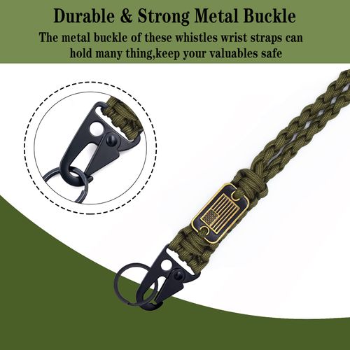Heavy Duty Braided Paracord Lanyard Keychain 2 Pack