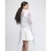 Basic Sense Sheer Shimmer Iridescent Shawl Wrap (100 x 21.5), Light Silver