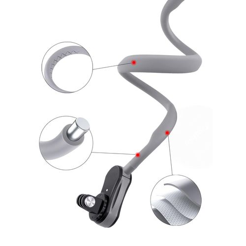 Lupholue POV Neck Mount with Chest Strap Extendable Arm Smartphone Holder Compatible with GoPro Hero 12 11 10 9 8 7 Session DJI AKASO Xiaomi Yi SJCAM Action Camera