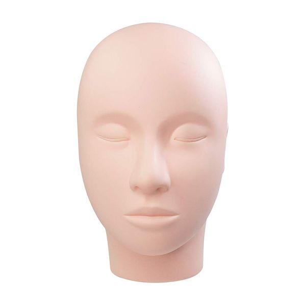 LASHVIEW Lash Mannequin Head, Practice Training Head,Make Up and Lash Extention,Cosmetology Doll Face Head,Soft-Touch Rubber Practice Head,Easy to Clean by Skincare Essential Oil.