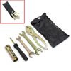 Motorcycle Spark Plug Spanner Wrench Socket Tool Bag Aluminum Replacement Kit
