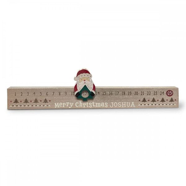 History & Heraldry Personalised Santas Countdown Advent Calendar - Joshua
