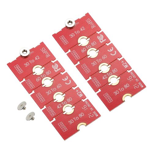 sourcing map 2Pcs M2+ M.2 NGFF/NVME Length Extend Adapter 2230, 2242, 2260, 2280 Multipurpose SSD Extension Bracket Card Plate PCB Board for PC Computer Case