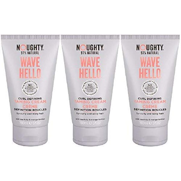 3 x Noughty Wave Hello Curl Defining Taming Cream x 150ml