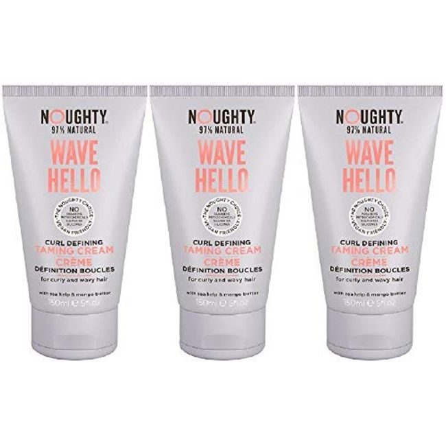 3 x Noughty Wave Hello Curl Defining Taming Cream x 150ml