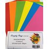 A4 Assorted 80GM Coloured Bright Paper 120 Sheet Pack 6 Colours