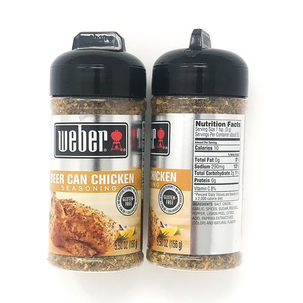 Weber Grill Beer Can Chicken Seasoning, 5.5 oz (Pack of 2)