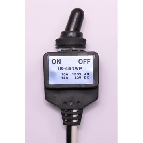 Waterproof toggle switch ON-OFF IS-451WP (hex nut, waterproof cap, rubber gasket included)