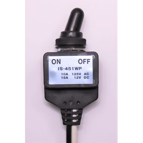 Waterproof toggle switch ON-OFF IS-451WP (hex nut, waterproof cap, rubber gasket included)