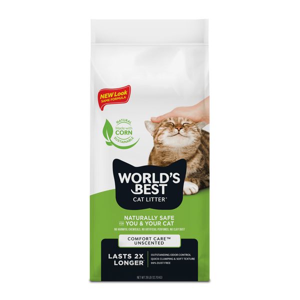 World's Best Cat Litter Comfort Care Unscented Cat Litter 99% Dust Free