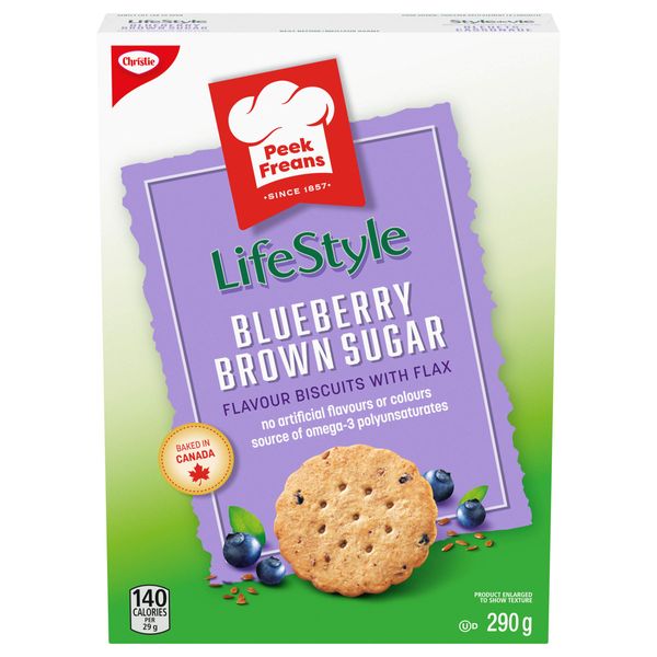 Peek Freans Lifestyle Blueberry Brown Sugar with Flax Cookies | 290g from Canada