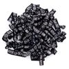 BLUE PANDA 50-Pack Volleyball Hair Ties for Girls, Accessories, Bracelets, Elastic Bands, Bulk Gifts for Team Featuring the Words "Bump - Set - Spike - Repeat" (3.35x0.6 in) black, white