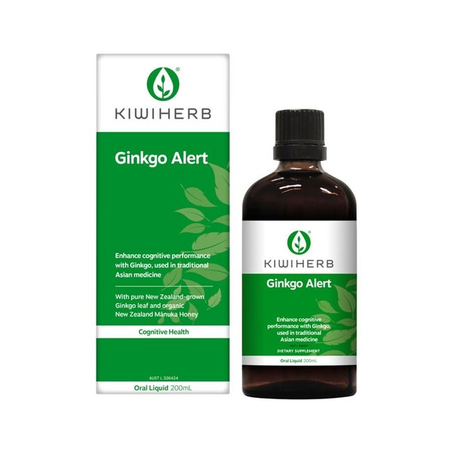 NEW Kiwiherb Ginkgo Alert 200ml Kiwi Herb