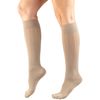 NuVein Women's Compression Socks, 15-20 mmHg Support, Cable Knit Pattern, Over Calf Knee High, Tan, Medium