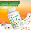 (2 PACK) Vitamin D3 K2 10000iu 3 Month Supply for Healthy Muscle Function, Bone 