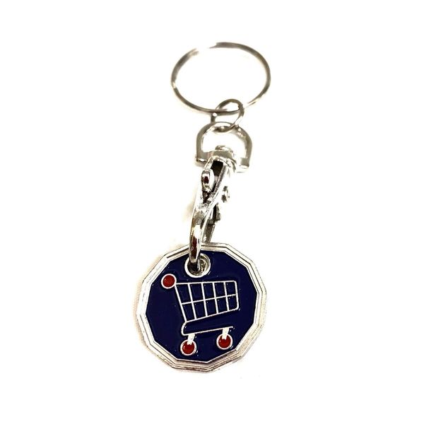 UK Phoenix Shopping Trolley Token 12 Sided New £1 Coin Key Ring Shape Locker Shop Market Supermarket Pound Coin Keychain Hook Reusable Handy Pound Token Gym Locker Troley (Funky Trolley)