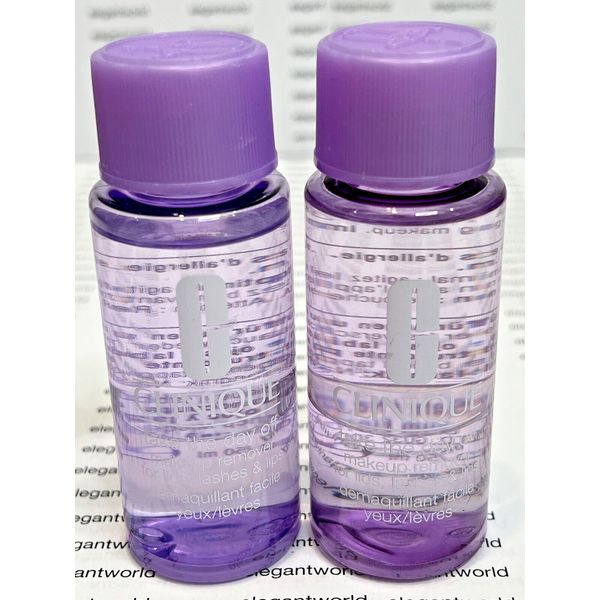 2 x CLINIQUE Take The Day Off Makeup Remover For Lids Lashes & Lips 1.7 oz./50ml