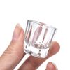 Glass Dappen Dish Crystal Cup Dappen Dish for Nail Art Acrylic Powder Nail Art Tools (2#No Lid)