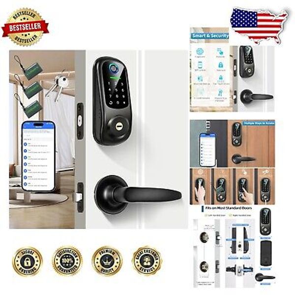 Heavy-Duty Bluetooth Fingerprint Door Lock with Remote Access & Touch Control