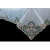 54x72" Rectangle Embroidered Floral Rose Polyester Fabric Tablecloth 6 Napkins