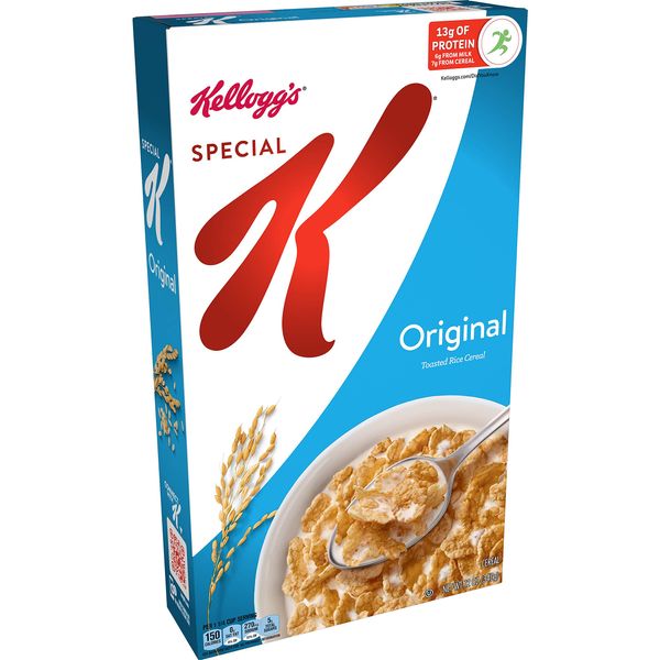 Kellogg's Special K, Breakfast Cereal, Original, Made with Folic Acid, B Vitamins, and Iron, 12oz Box