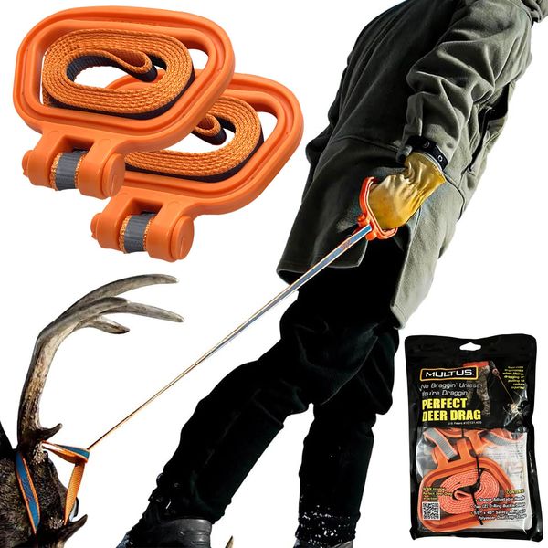 MULTUS Perfect Deer Drag Hunting Accessories - Hunting Gear Pull Rope - Quick and Easy to Use Sportsman Bow Hunting Gear for Deer Hunting - 2 Hunting Pack