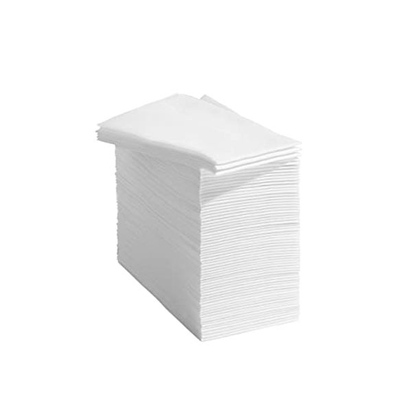 50 Linen Feel Disposable Bathroom Napkins - White | Disposable Guest Towels | Wedding Napkins | Paper Napkins | Disposable Paper Hand Towels for Guest Bathroom, Parties, Weddings, Dinners Or Events