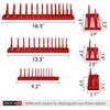6PCS SAE & Metric Socket Organizer Tray Set for Efficient Toolbox Storage