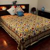Indian Bedspread Cotton Sunflower Print