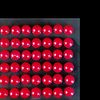 112 Rhinestone Sticker (Deco Sticker), Pearl Type, 0.2 inch (6 mm), Red, 1 Sheet, Sparkly Plump