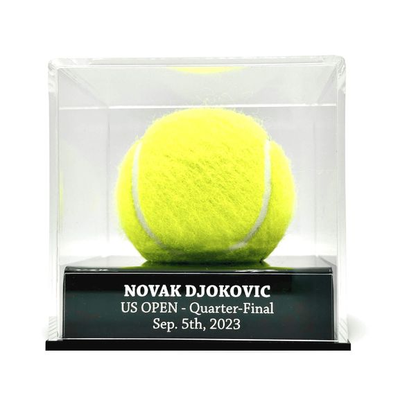 FANTASYJOCKS Custom Acrylic Tennis Ball Display Case - Includes Laser Engraving