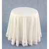 Dollhouse Miniature Chrysnbon Skirted Table in White
