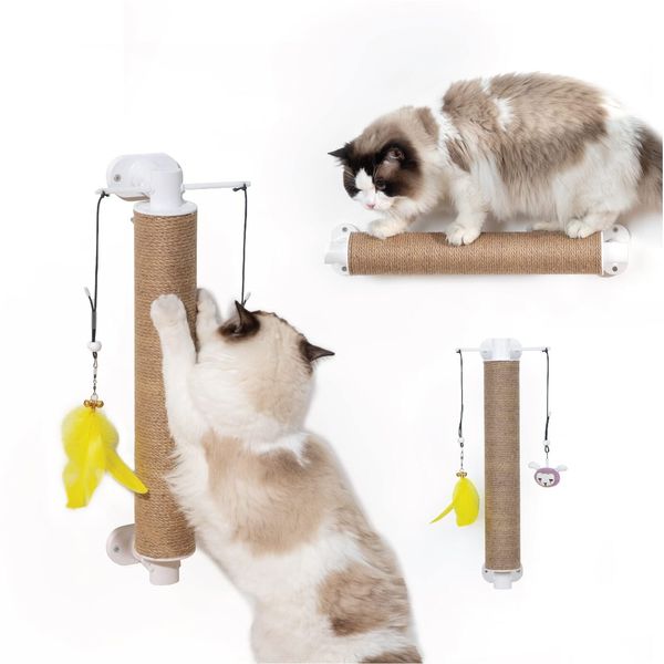 Cat Scratching Post Kitten Scratcher with Replaceable Natural Jute Scratching...