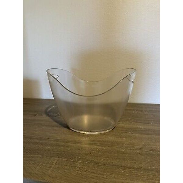 Ice Bucket Clear Acrylic Tub Wine Cooler for Parties Bars with Scoops and Handle