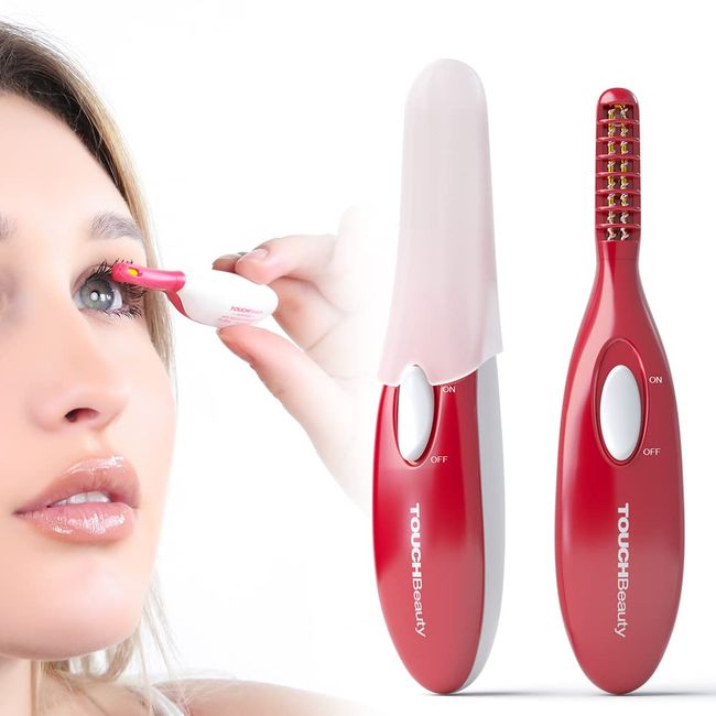 Beheizbare Wimpernzange,TOUCHBeauty Elektrische Wimpernzange Mini Wimpernbürste mit Intelligenter Temperatursensor,10S Schnelle Heizung für Natürliches Locken AG-0828A